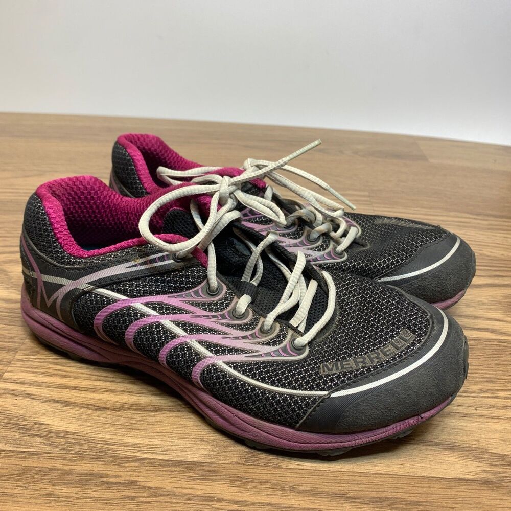 MERRELL MIX MASTER GLIDE TRAIL RUNNING WOMEN Shoes Black Purple J56350 Size 6.5